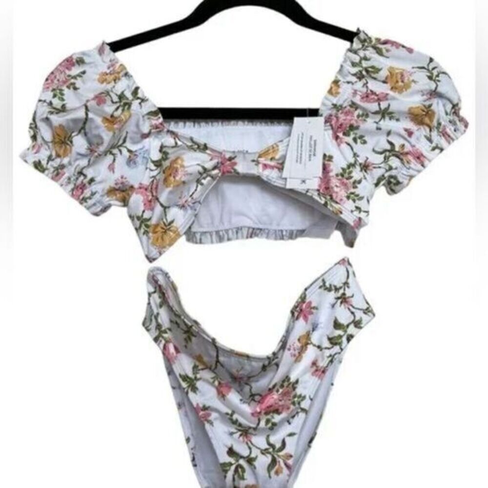 NWT Janie & Jack Girls 2 Piece Floral Bikini Bathing Suit - Size 16/XXL - Picture 2 of 9
